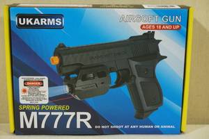 lot 133 image: UK-Arms M777R Spring Powered Airsoft Gun with Laser