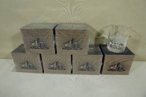 lot 144 image: Whiskey Glasses with Embedded Bullets - Wife and Gun Till Death Do Us Part