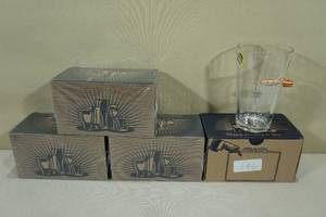 lot 152 image: Pint Glasses with Embedded Bullets - Bill of Rights Not Needs