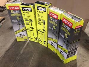 Mix lot of Ryobi Outdoor Trimmers,various models and conditions  Customer returns Review all pictures