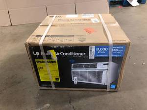 LG Electronics  8,000 BTU 115-Volt Window Air Conditioner LW8017ERSM Cools 350 Sq. Ft. with ENERGY STAR and Remote, Wi-Fi Enabled Customer returns Review all pictures