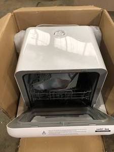 COMFEE Countertop Dishwasher, Energy Star Portable Dishwasher, 6 Place Settings, Mini Dishwasher with 8 Washing Programs, Speed, Baby-Care, ECO& Glass, Dish Washer for Dorm, RV& Apartment, White Customer returns Review all pictures