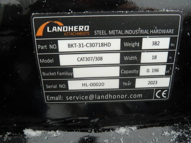 LANDHERD HD Mini Excavator Bucket Cat 307E2