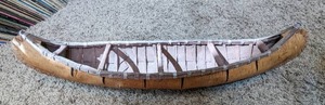 lot 65 image: Birch Bark Model Canoe