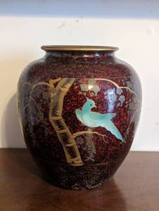 lot 102 image: Ceramic Hand Painted Vase