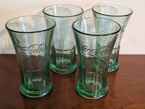 lot 158 image: Four Vintage Libbeys Coke Glasses