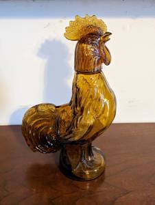 lot 161 image: Glass Rooster Perfume Bottle