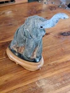 lot 199 image: Carved Elephant Water Buffalo Horn