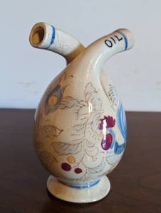 lot 201 image: Hand-Painted Oil And Vinegar Cruet