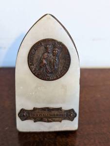 lot 242 image: Metal And Stone Devotional Shrine To Sainte-Anne