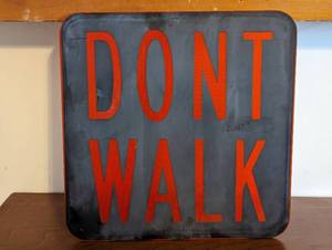 lot 247 image: Dont Walk Traffic Sign Screen