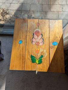 Folding Table And Pottery Planter