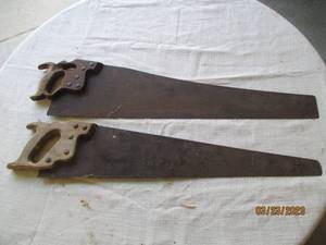 lot 287 image: Pair of Antique wood handled hand s...
