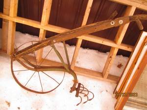 lot 56 image: Antique wood and Metal hand cultiva...