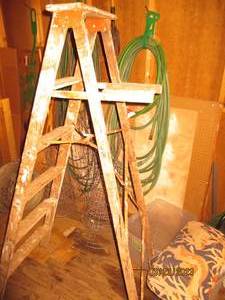lot 60 image: Vintage Wooden Step ladder...