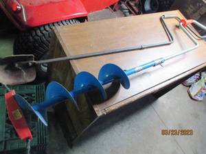 lot 97 image: Manual ice auger And hand auger...