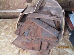 lot 98 image: Lot of misc Cedar shakes and (2) pa...