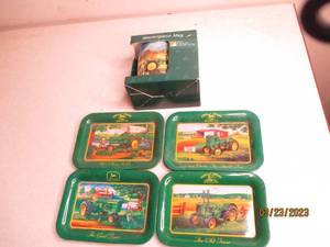 lot 131 image: Set of (4) miniature TV trays with ...