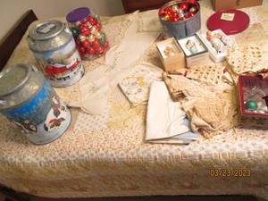 lot 175 image: Decorative Christmas themed Milk ca...