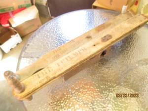 lot 201 image: (2) Antique wooden hand planters fo...