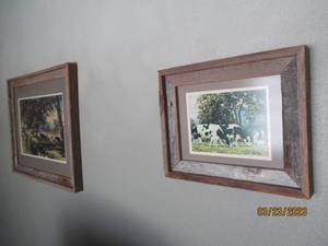 lot 244 image: Pair of off-sized Cow themed Hand p...