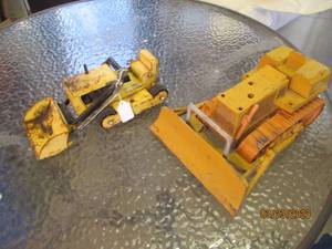 lot 252 image: (2) Vintage Metal Bulldozers. Ones...