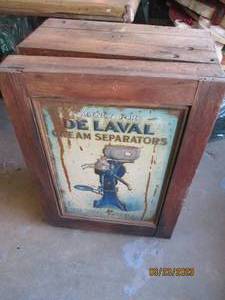 lot 258 image: Antique wood De Laval Cream Separat...