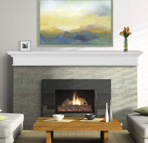 lot 7 image: Pearl Mantels 72 Inch White Painted Floating Mantel Shelf