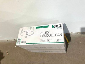 lot 37 image: Case of Six Sunco Lighting 6 Inch 120-277V Can Lights for Ceiling Rmodel Recessed Lighting Housing