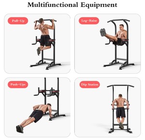 lot 14 image: Wesfital Power Tower Dip StationPull-up Bar Adjustable Strength Training Equipment