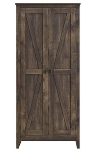 lot 36 image: Ameriwood Home Farmington Rstic Brown Wide Storage Cabinet
