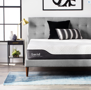 lot 60 image: Lucid 12 Inch Hybrid Full Mattress  Bamboo Charcoal and Aloe Vera Infused- Memory Foam Mattress- Moisture Wicking  Odor Reducing