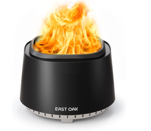 lot 79 image: EAST OAK Pan Stove 21 Inch Fire Pit, Smokeless Fire Pits for Outside Wood Burning Portable Stainless Steel Outdoor Firepit with Fire Poker & Stand