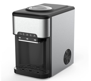 lot 89 image: FOOINC 5 Gallon Stainless Steel Countertop Hot & Cold Water Cooler Dispenser and Ice Maker