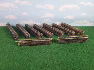 lot 670 image: (90) 9 Brass Straight HO Scale Track Sections