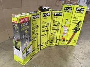 Mix lot of Ryobi Trimmer and Outdoor Tools various models and conditions Customer returns Review all pictures