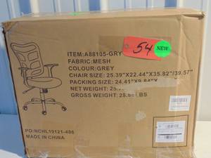 Ergonomic Office Chair With Armrests Grey