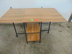 VINGLI Folding Dining Table, Extendable Rectangle Drop Leaf Kitchen Table