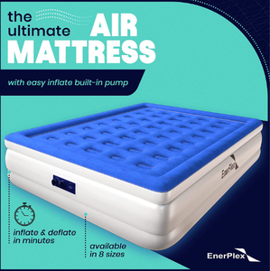 EnerPlex KIng Air Mattress with Built-in Pump - Double Height Inflatable Mattress