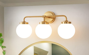 Deyidn Gold Bathroom Vanity Light Fixtures Modern Brass 3 Light