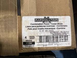lot 97 image: MARSHALLTOWN COMBONATION TROWEL BLADES