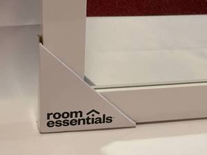 lot 52 image: White Wooden Room Essentials Wall Mount Mirror