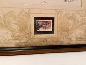 lot 58 image: Les Kouba Lutefisk Unlimited Stamp Print Framed Art