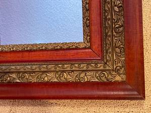 lot 72 image: Ornate Vintage Wooden Wall Mirror
