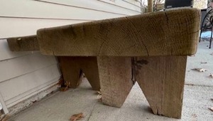 lot 177 image: Two Hand Made Rustic Garden Benches