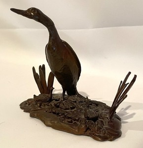 lot 101 image: Cast Iron Duck Sculpture