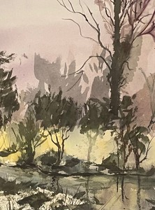lot 116 image: Original Framed Watercolor Art by Slate Hendrickson