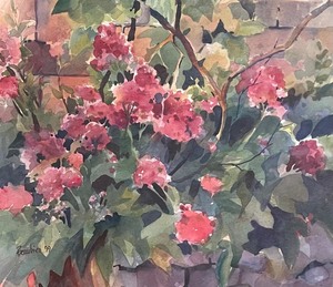 lot 241 image: Fine Original Framed Watercolor Painting by Pat Beaubien