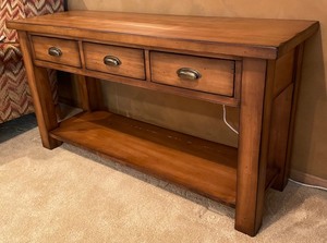 lot 243 image: Console Table with 3 Drawers