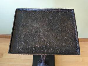 lot 8 image: Global Views Modern Man Iron and Granite Side Table